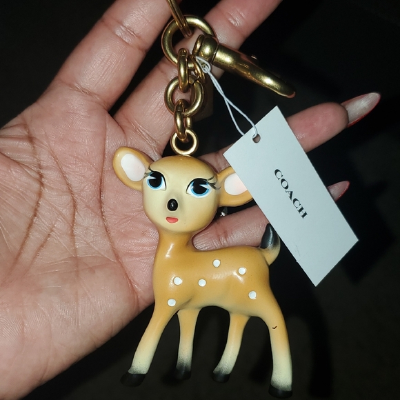 Coach Accessories - Coach Tan and Black Fawn Keychain